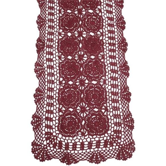 Cotton Handmade Crochet Lace Table Runner Rectangle Coffee Table Dresser Decor - Picture 6 of 6